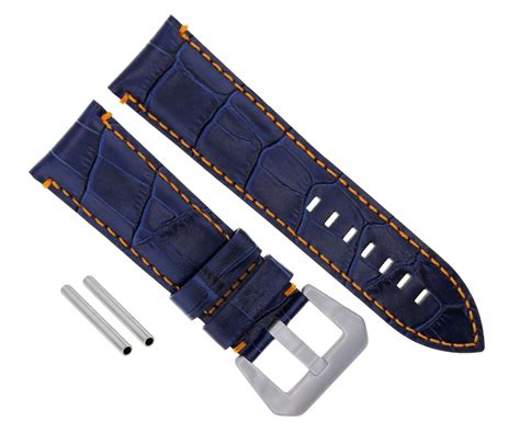 panerai blue leather strap|genuine panerai straps.